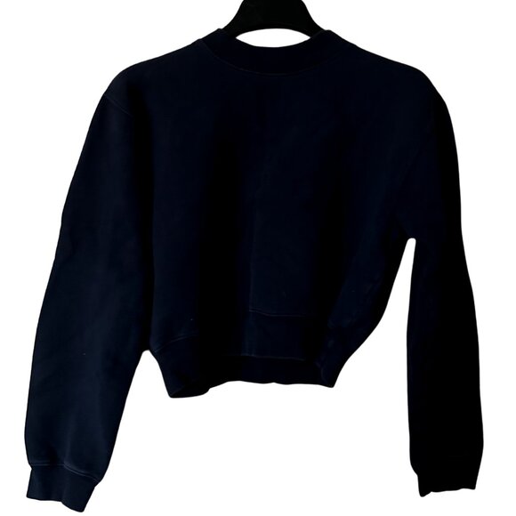 Aritzia Navy Blue Cropped Crewneck. - Picture 1 of 2